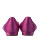 Manolo Blahnik Satin Crystal Embellishments Ballet Flats