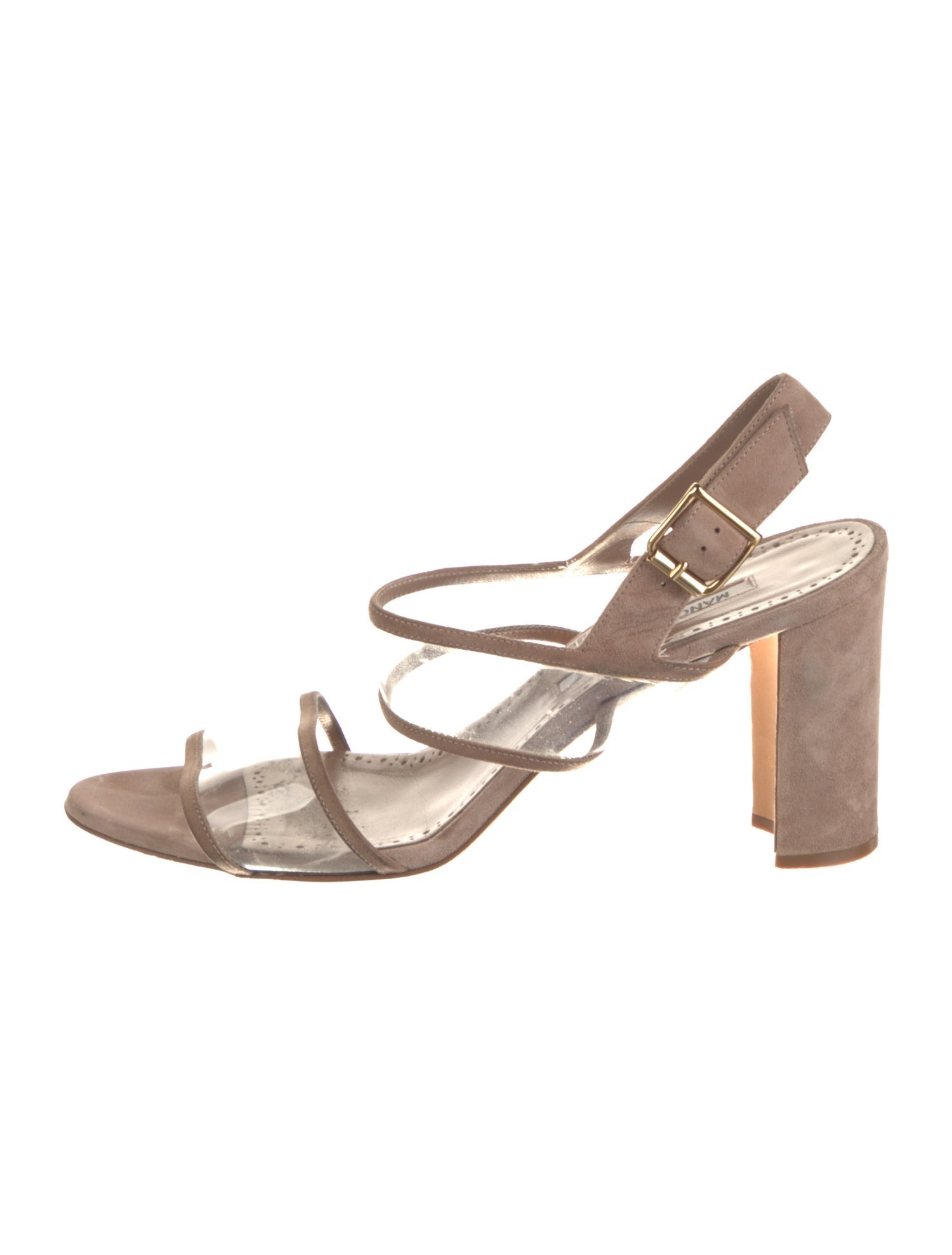 Manolo Blahnik Suede Slingback Sandals