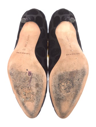 Manolo Blahnik Polka Dot Print Pumps