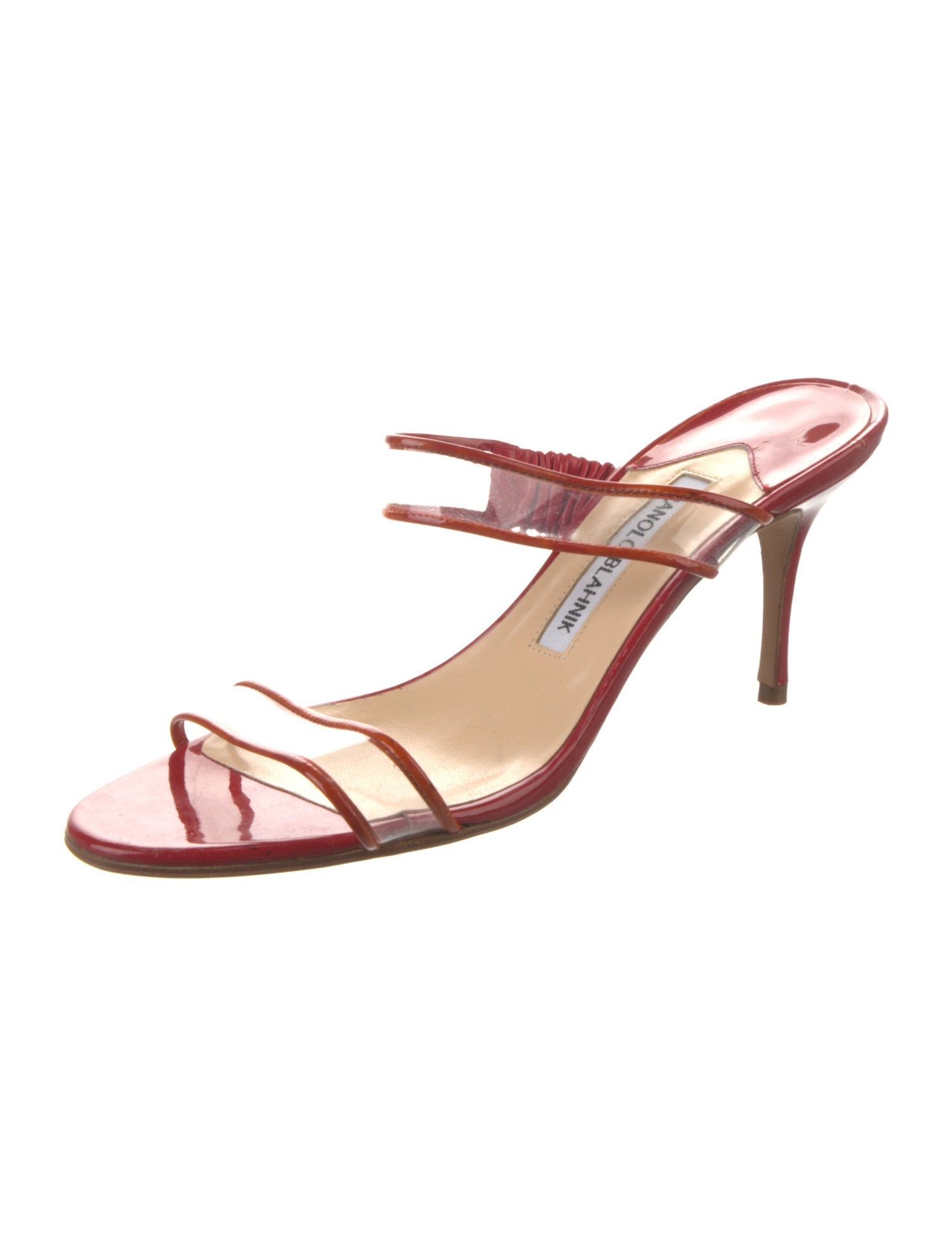 Manolo Blahnik Patent Leather Slides