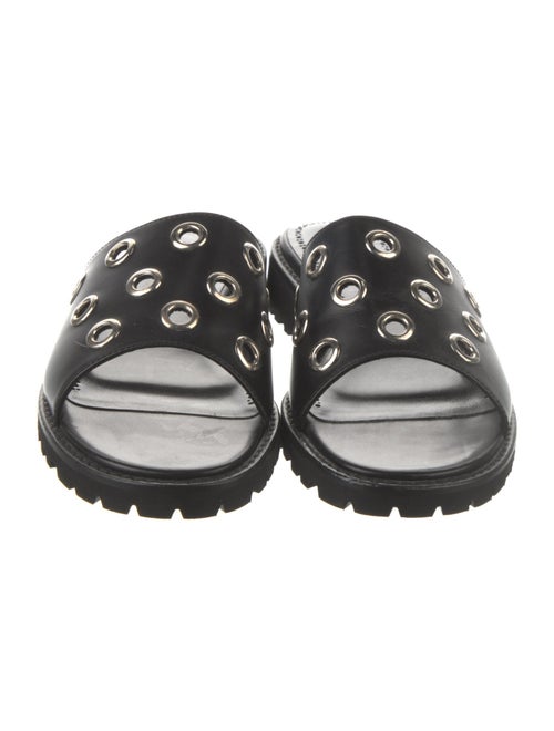 Manolo Blahnik Leather Slides