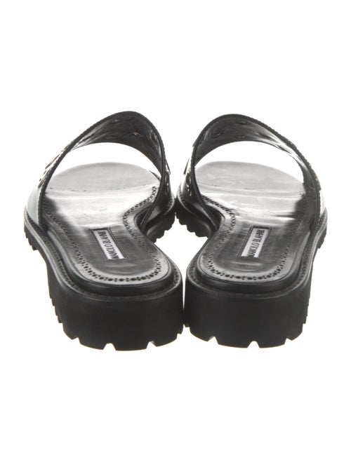 Manolo Blahnik Leather Slides