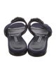 Manolo Blahnik Satin Crystal Embellishments Slides