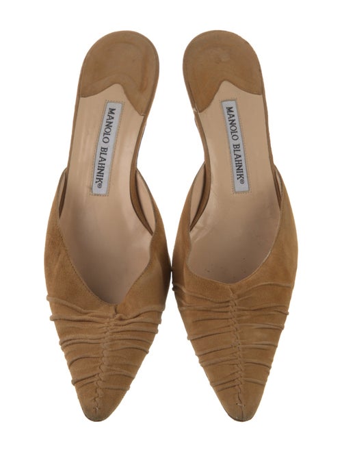 Manolo Blahnik Suede Mules