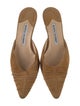 Manolo Blahnik Suede Mules
