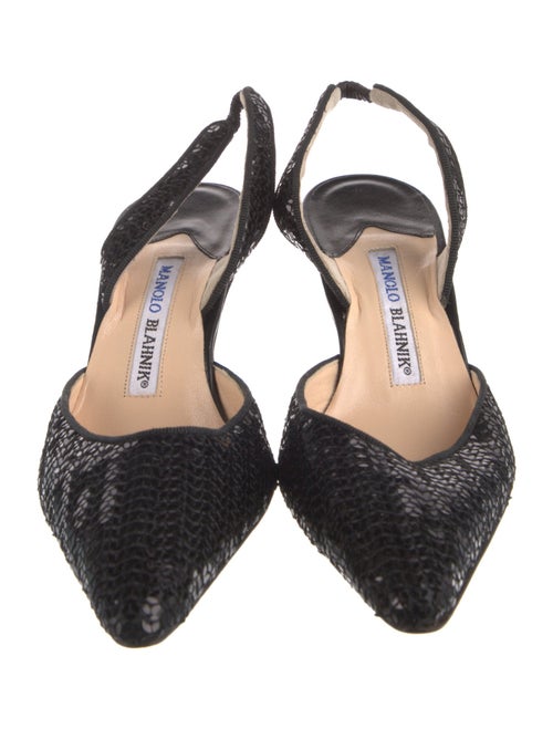 Manolo Blahnik Sequins Sequin Embellishments Slingback Pumps