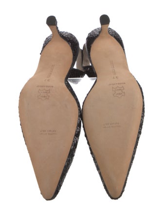 Manolo Blahnik Sequins Sequin Embellishments Slingback Pumps