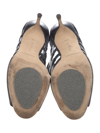 Manolo Blahnik Leather T-Strap Pumps