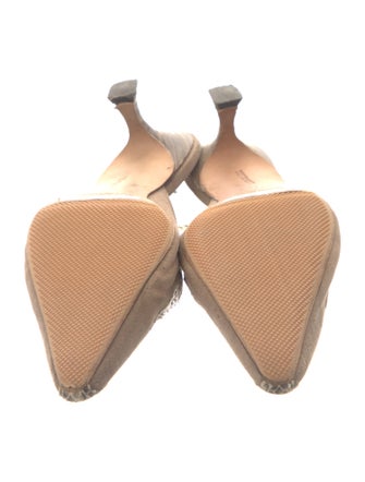 Manolo Blahnik Suede Animal Print Mules