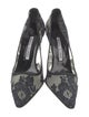 Manolo Blahnik Mesh Lace Pattern Pumps