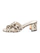 Manolo Blahnik Snakeskin Animal Print Slides