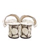 Manolo Blahnik Snakeskin Animal Print Slides