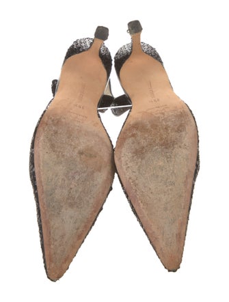 Manolo Blahnik Sequins Sequin Embellishments Slingback Pumps