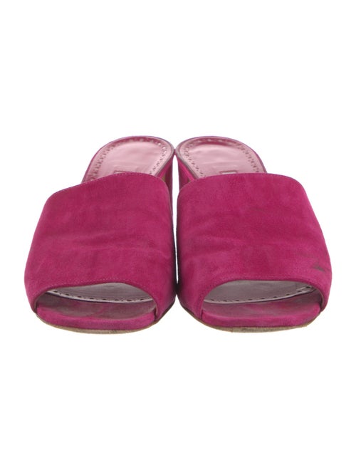 Manolo Blahnik Suede Slides
