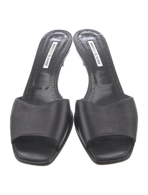 Manolo Blahnik Leather Slides