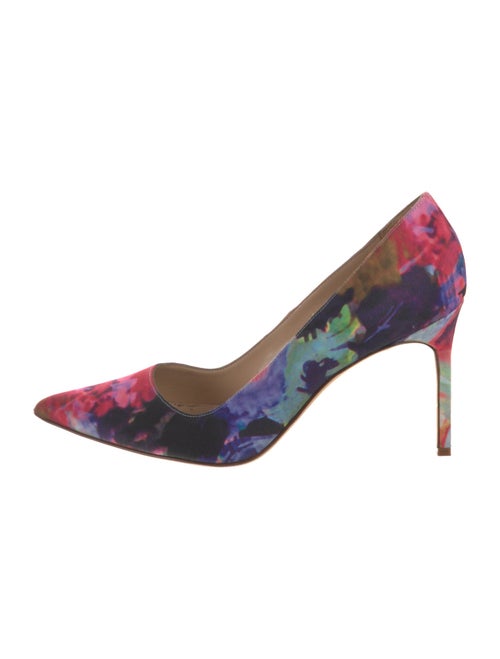 Manolo Blahnik Canvas Printed Pumps