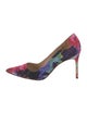 Manolo Blahnik Canvas Printed Pumps