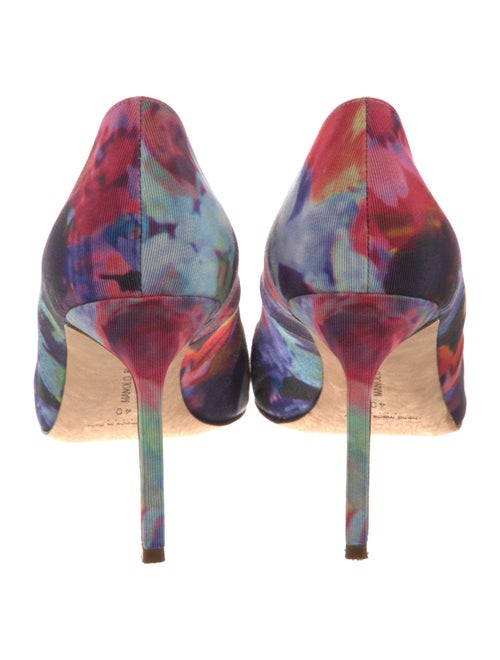 Manolo Blahnik Canvas Printed Pumps
