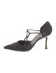 Manolo Blahnik Wool T-Strap Pumps