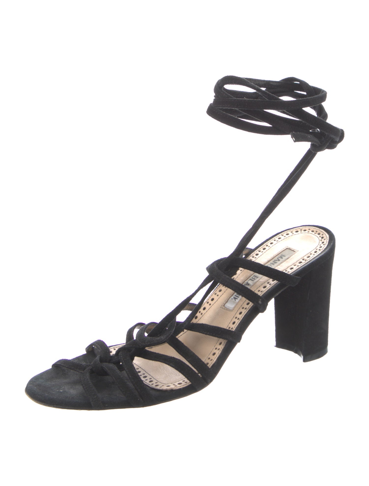 Manolo Blahnik Suede Gladiator Sandals