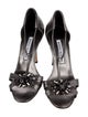 Manolo Blahnik Leather Crystal Embellishments Sandals