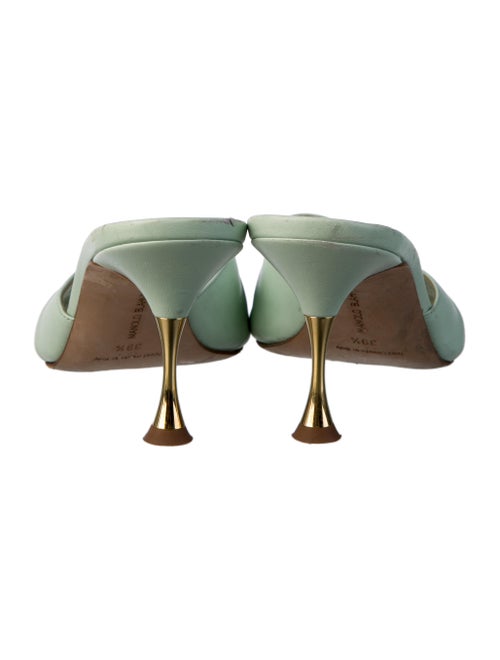 Manolo Blahnik Leather Slides