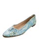 Manolo Blahnik Leather Printed Ballet Flats