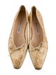 Manolo Blahnik Leather Printed Ballet Flats