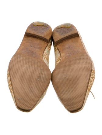 Manolo Blahnik Leather Printed Ballet Flats