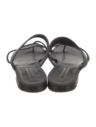 Manolo Blahnik Leather Slides