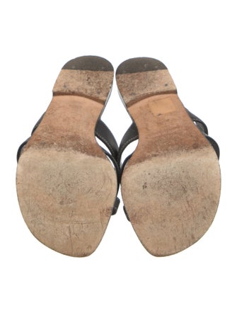 Manolo Blahnik Leather Slides