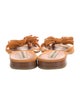 Manolo Blahnik Suede Bow Accents Slides