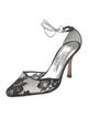 Manolo Blahnik Mesh Lace Pattern D'Orsay Pumps