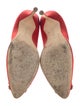 Manolo Blahnik Satin Crystal Embellishments Pumps