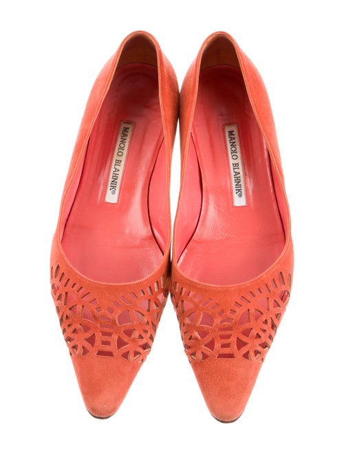 Manolo Blahnik Suede Flats