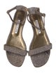 Manolo Blahnik Glitter Accents Sandals