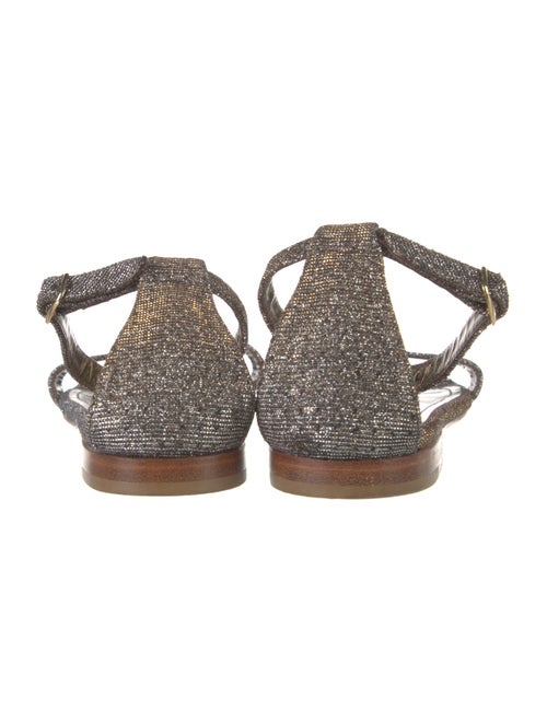 Manolo Blahnik Glitter Accents Sandals