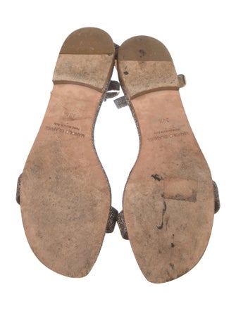 Manolo Blahnik Glitter Accents Sandals