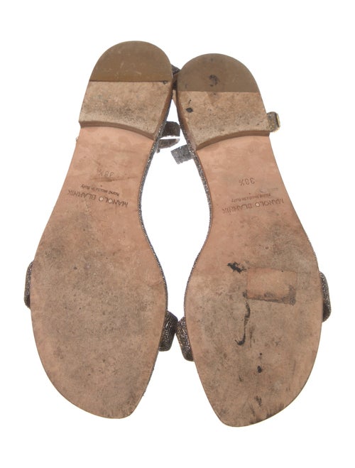 Manolo Blahnik Glitter Accents Sandals