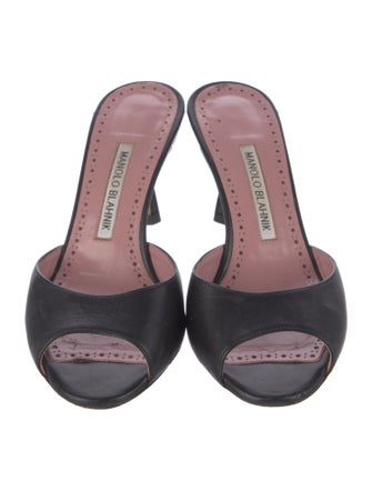 Manolo Blahnik Leather Mules