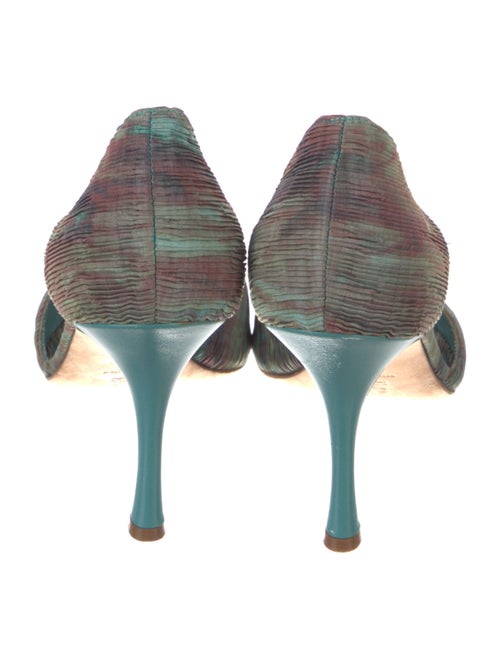 Manolo Blahnik Printed Crystal Embellishments D'Orsay Pumps