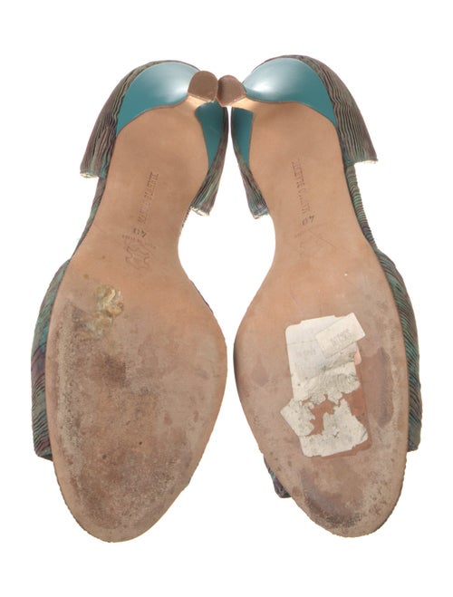 Manolo Blahnik Printed Crystal Embellishments D'Orsay Pumps