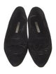 Manolo Blahnik Suede Bow Accents Ballet Flats