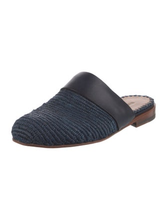 Manolo Blahnik Raffia Mules