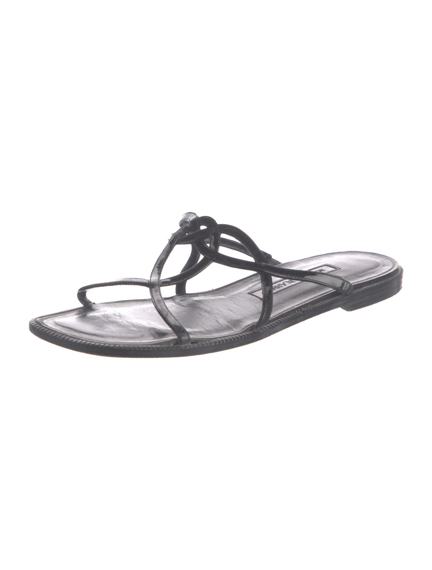 Manolo Blahnik Patent Leather Slides