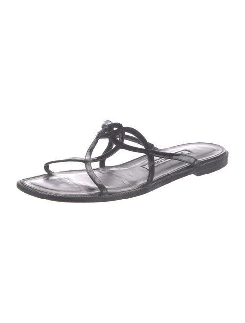 Manolo Blahnik Patent Leather Slides