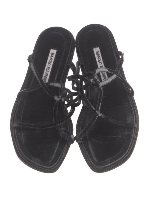 Manolo Blahnik Patent Leather Slides