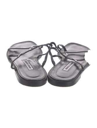 Manolo Blahnik Patent Leather Slides