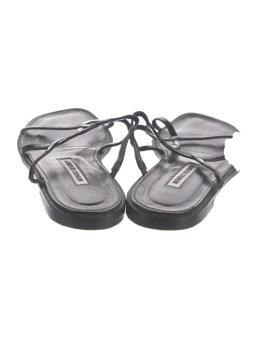Manolo Blahnik Patent Leather Slides