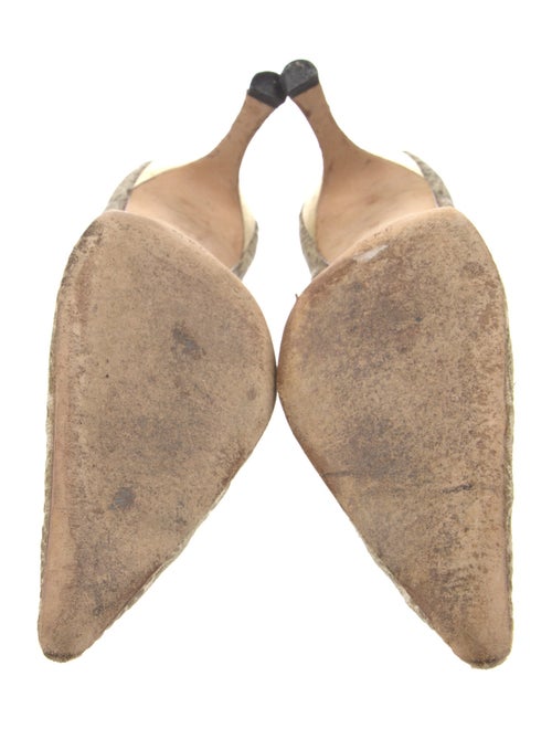 Manolo Blahnik Mesh Lace Pattern Pumps